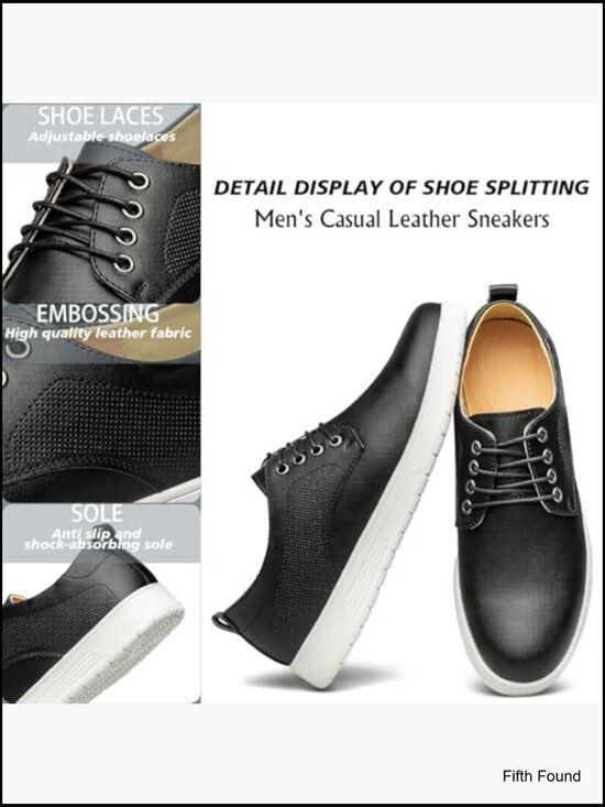 Men\'s Casual Dress Sneakers Oxfords Lace Up Non Slip Lightweight Walking Formal